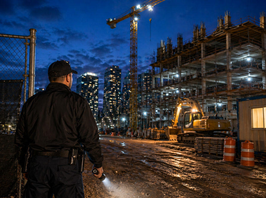 Security guard patrol construction site